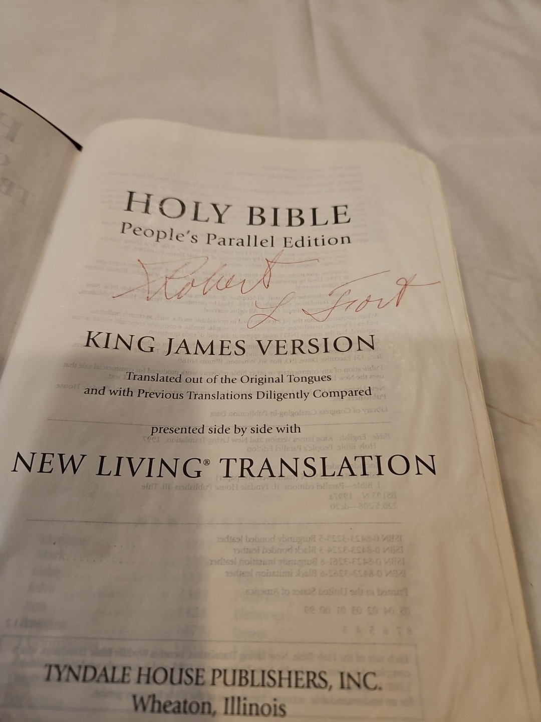 Holy Bible TBN Parallel Edition King James Version Living Translation KJV NLT