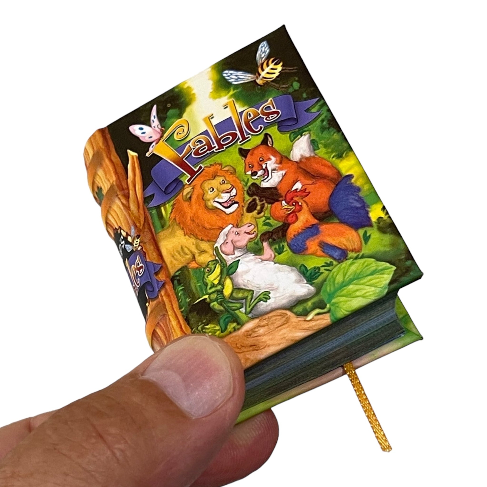 new Aesop’s Fables mini book 2.60″ H hardcover Illustrated 435 pages great gift