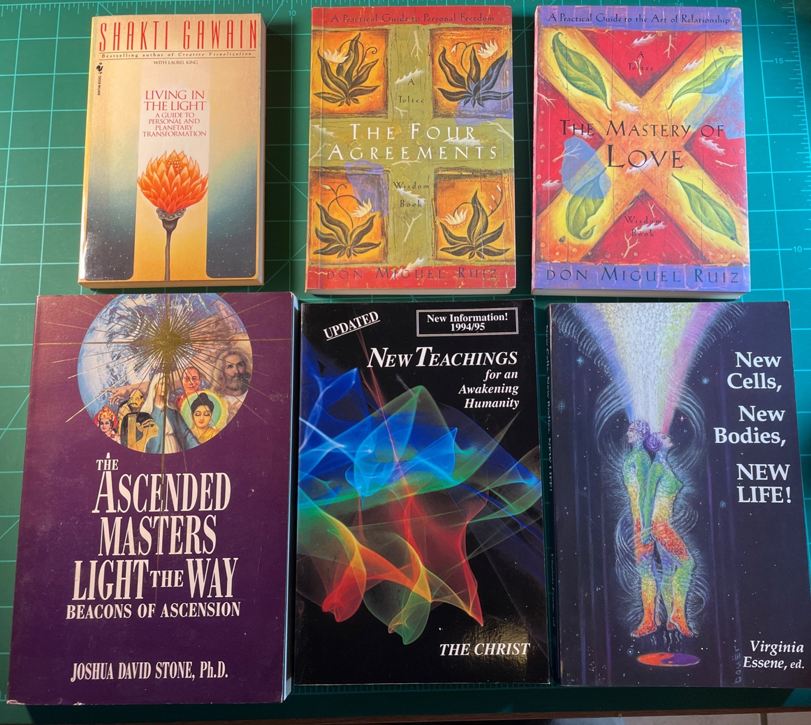 New Age Book Lot (6) – Don Miguel Ruiz Shakti Gawain Dr Joshua David Stone