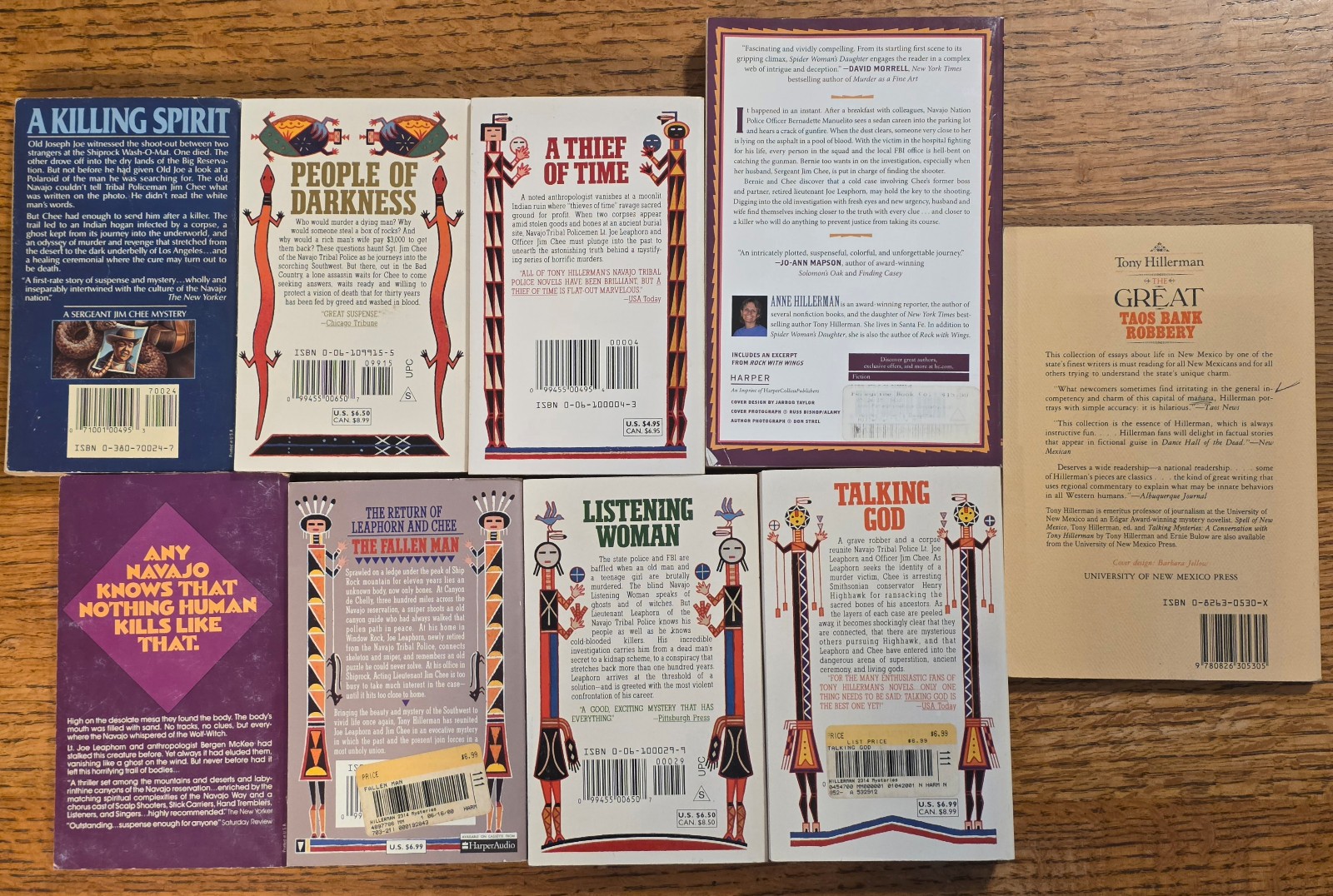 Tony/Anne Hillerman Leaphorn Chee Manuelito Mystery Lot 16 HCPB+Grt Taos Bnk Rob