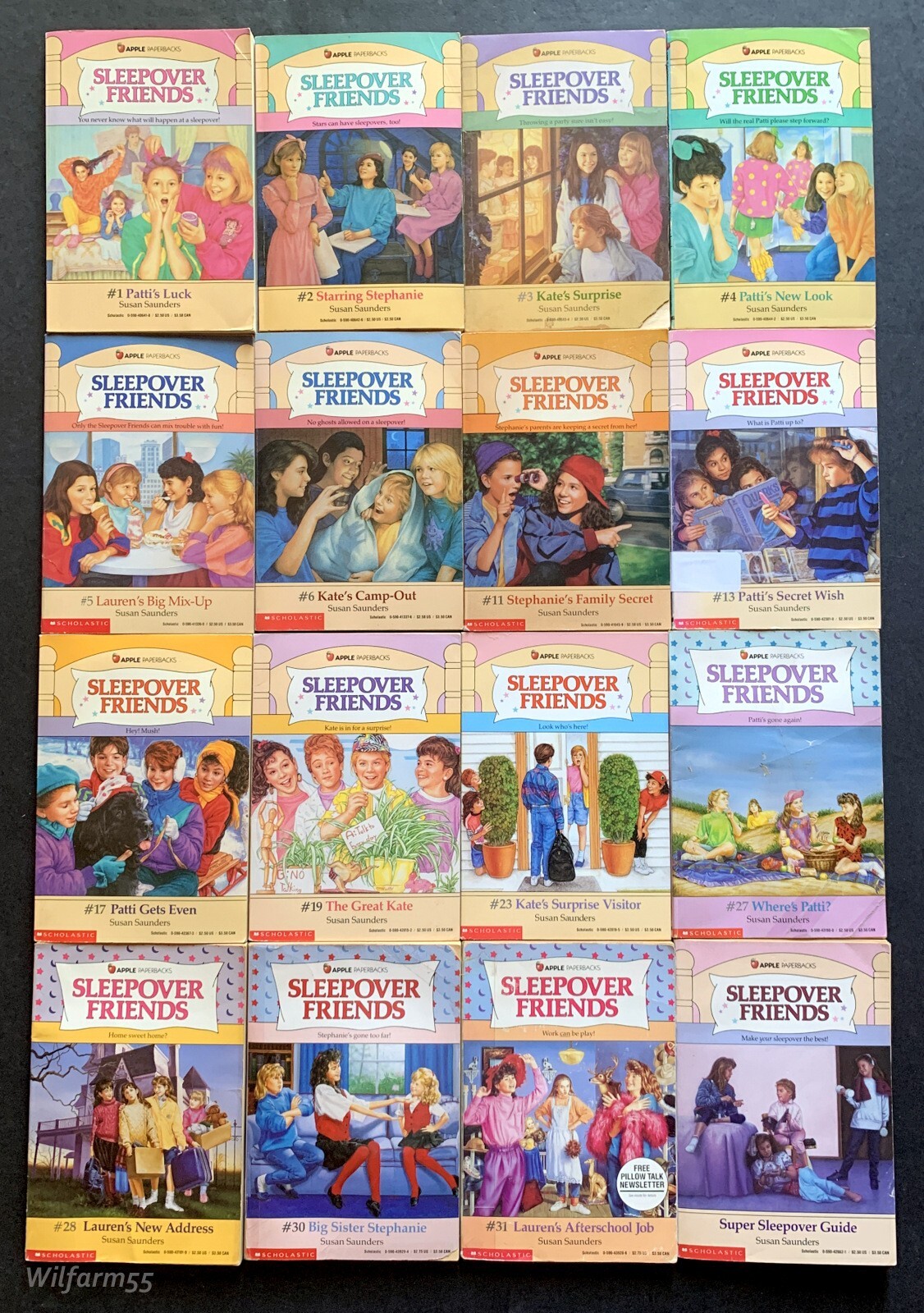 16 Lot SLEEPOVER FRIENDS Books #1-6 + More Susan Saunders Ages 8-12 RL4 pb