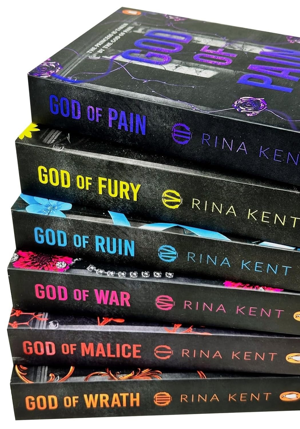 Legacy of Gods Series 6 Books Set by Rina Kent (Malice,Pain,Wrath,Ruin,Fury,War)