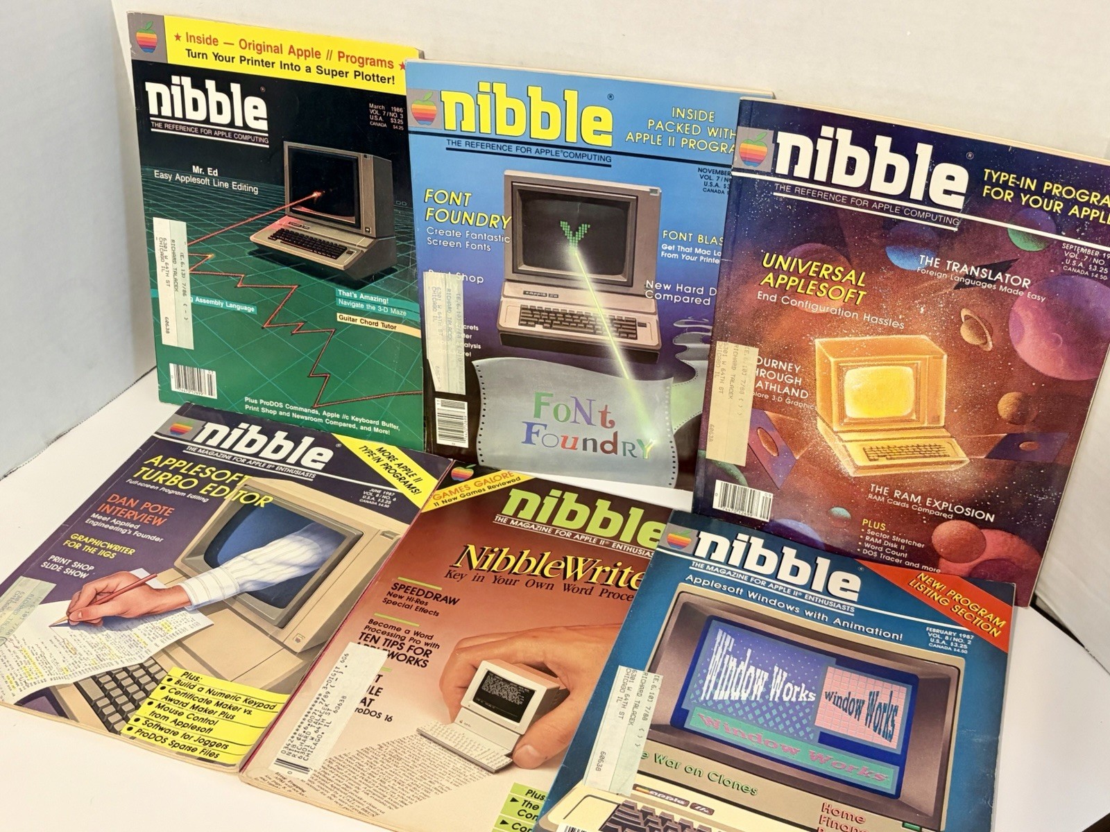 Nibble Apple Computer 80s Magazine Lot Vintage Computer Magazines