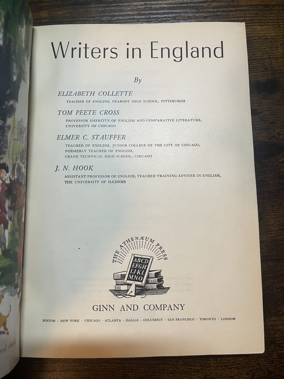 Writers In England The World In Literature Vintage 1949 HC
