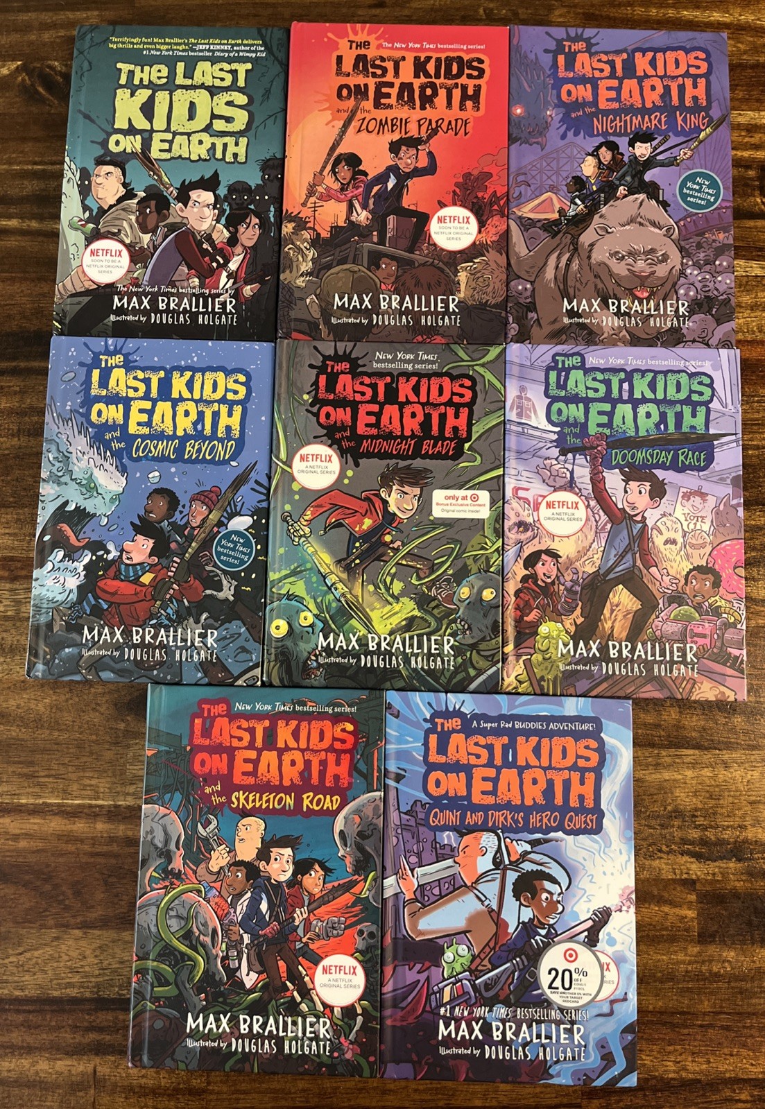 The Last Kids on Earth Book Lot Of 8 Hardcover Max Brallier 1,2,3,4,5,6,7,7.5