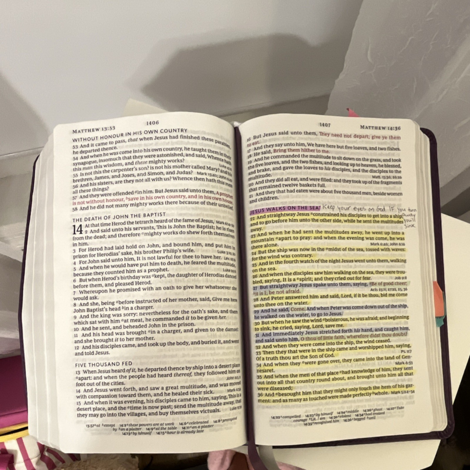 KJV Holy Bible King James Version Large Print Purple Hardcover
