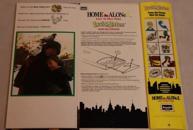 HOME ALONE 2 LOST NEW YORK VTG SOUND & STORYBOOK LOOK ‘N LISTEN ELECTRONIC 1992