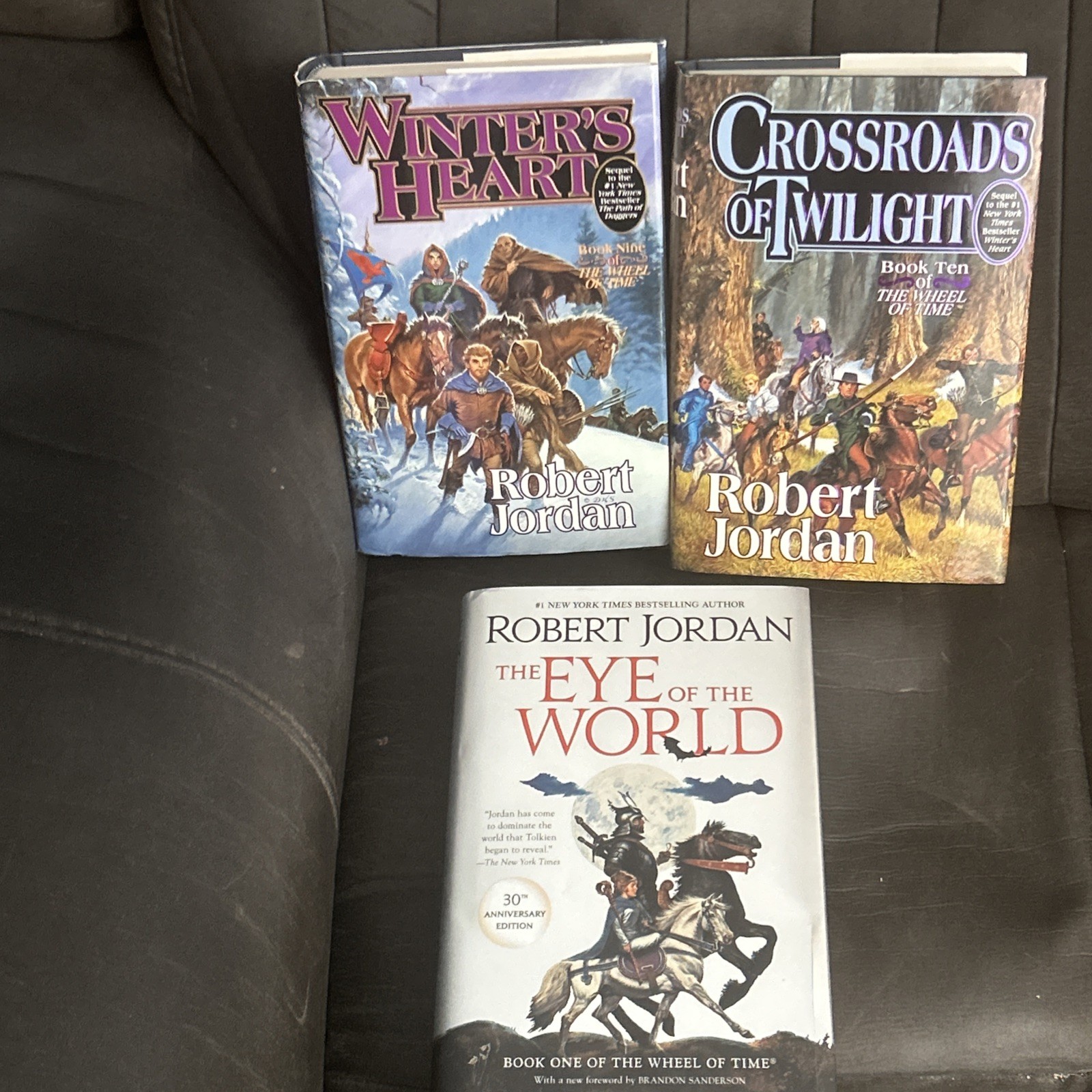 Lot Of 3 Wheel Of Time 1st Ed HC 9 “Winter’s Heart” & Book 10 Plus Book 1 Anniv