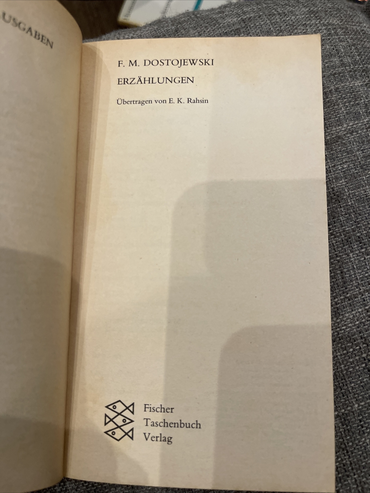 F.M. Dostojewski Erzahlungen Fischer Taschenbuch Verlag 1974 PB