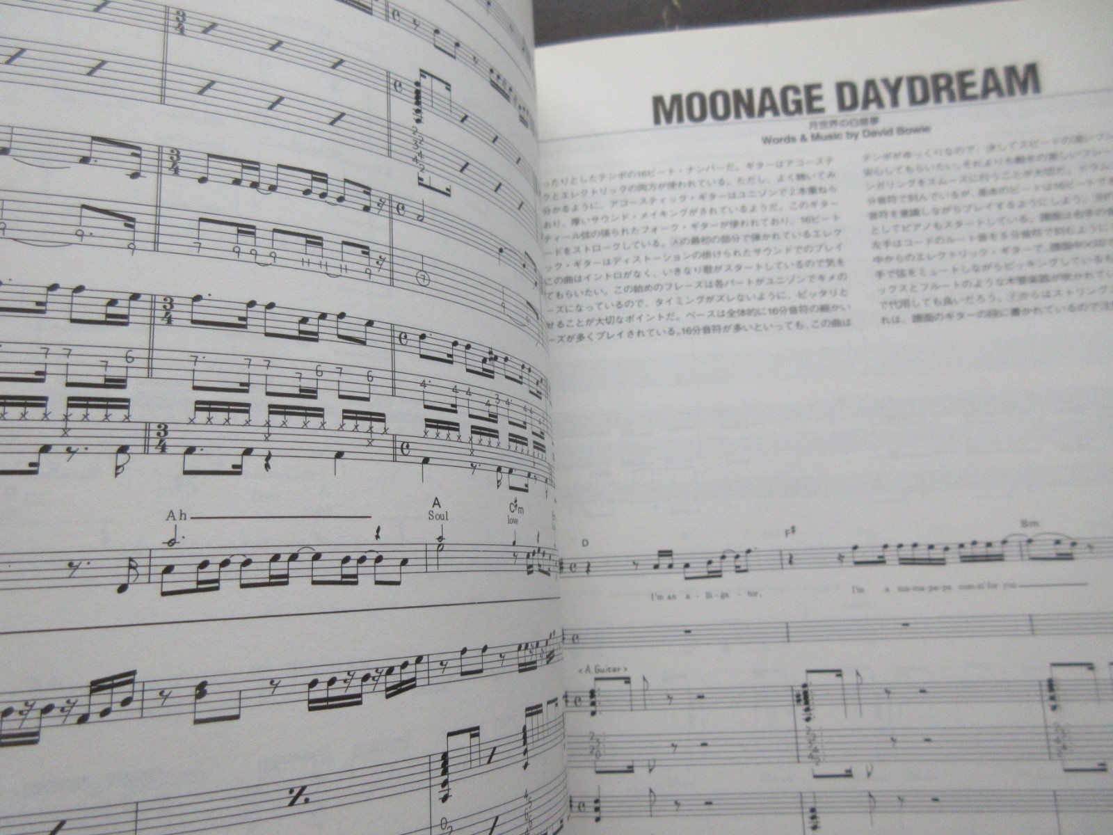 David Bowie Ziggy Stardust +3 Japan Band Score Song Book Guitar TAB Glam Ronson