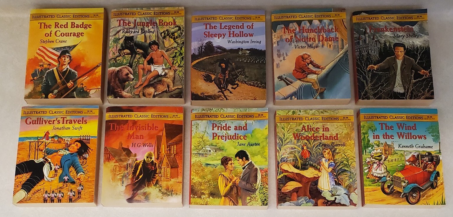 Playmore Waldman Illustrated Classic Editions Vintage Mini PB Books Lot of 10