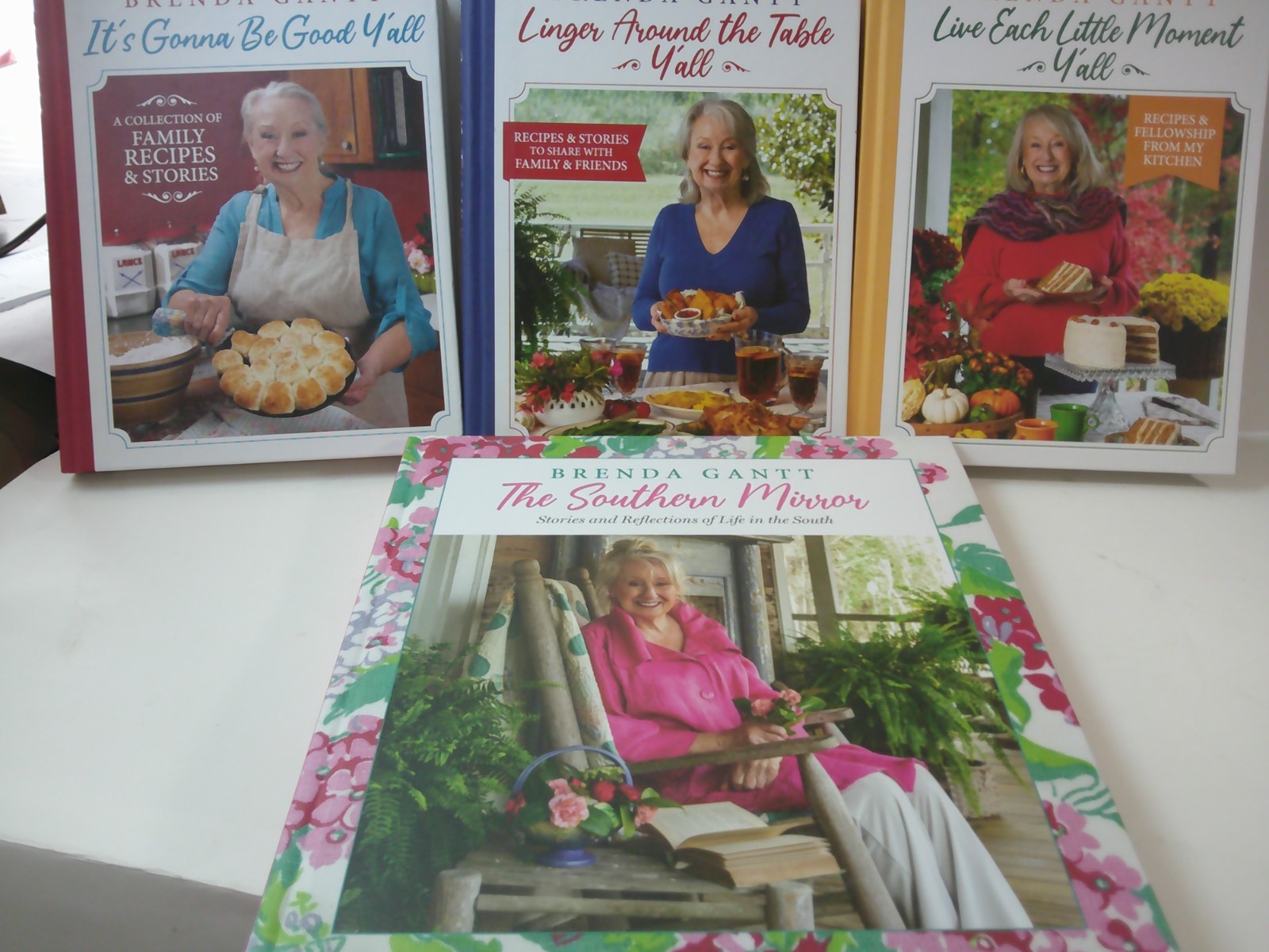 BRENDA GANTT ALL 3 COMPLETE COOKBOOKS + SOUTHERN MIRROR, ALL STILL IN BOX