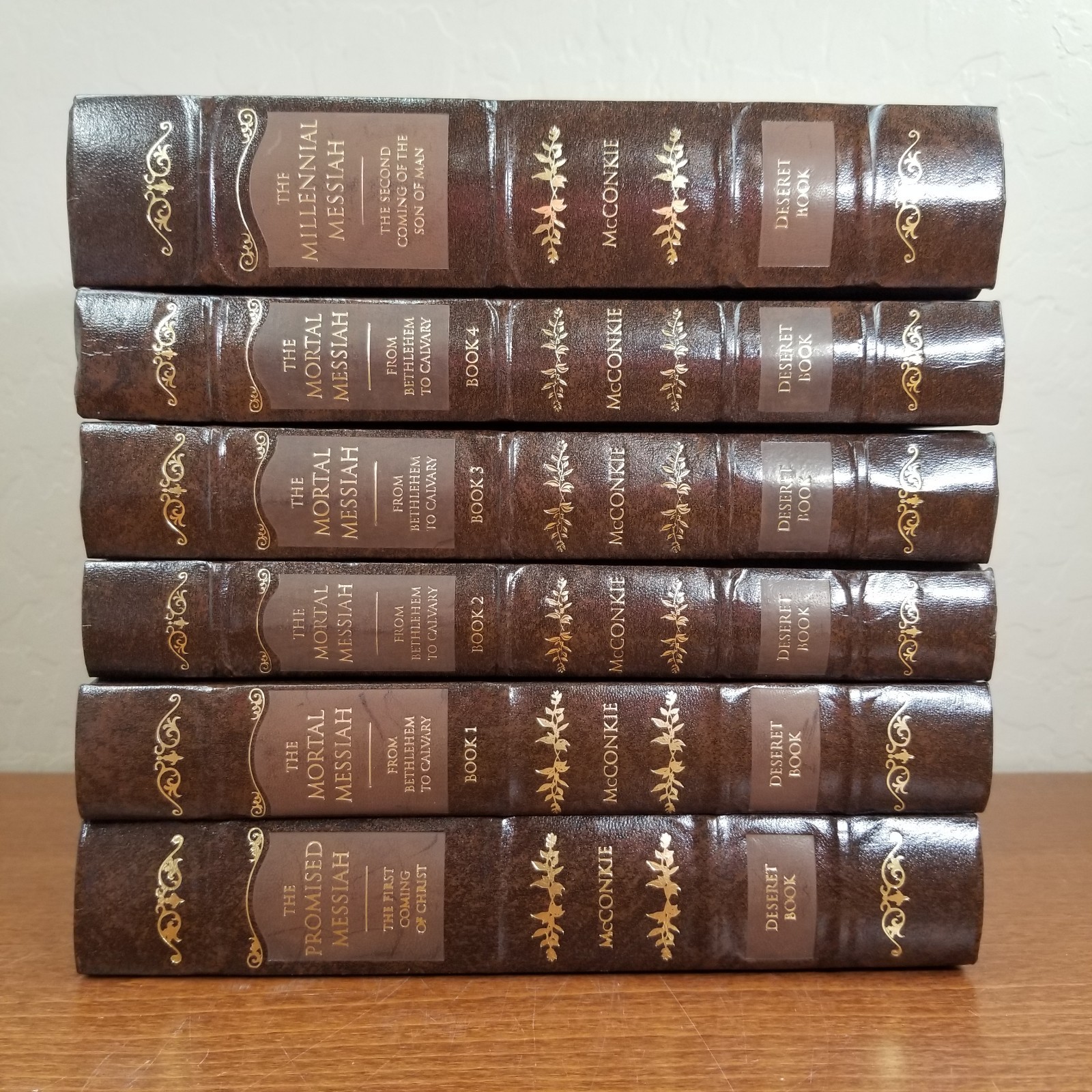Complete Leather Set 6 Messiah Hardcover McConkie LDS Mortal Promised Millennial