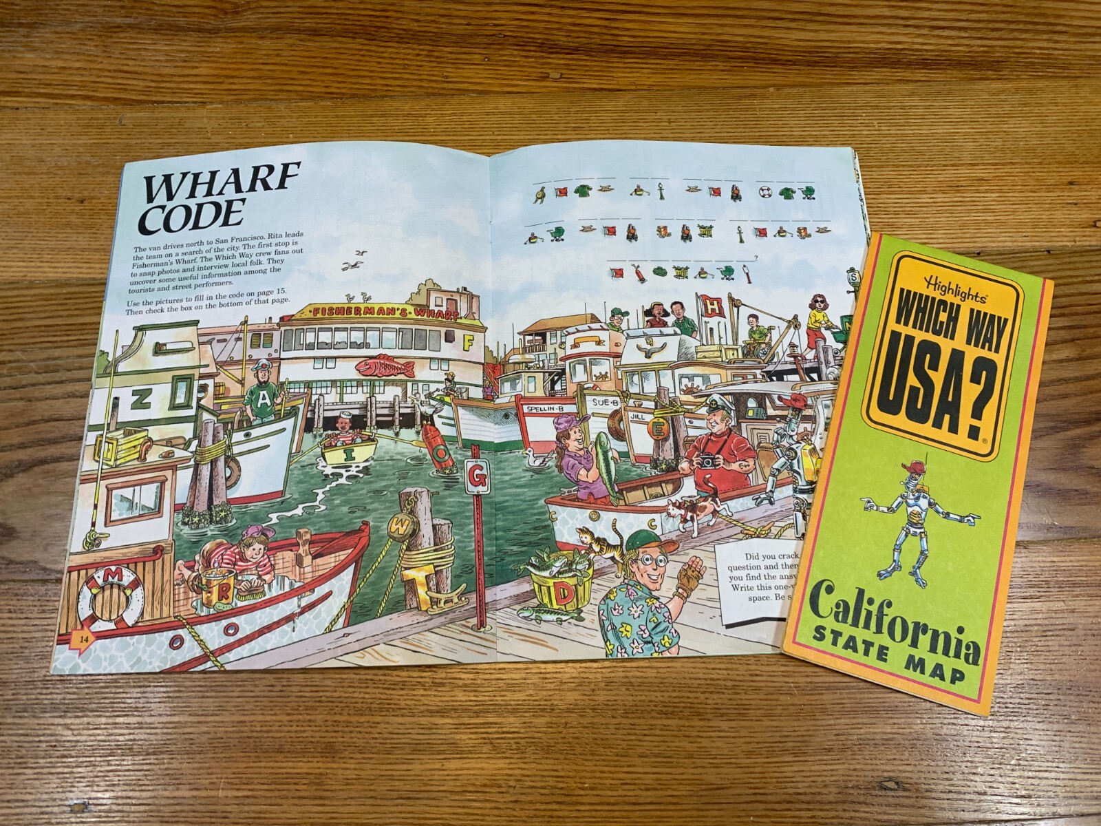 Highlights WHICH WAY USA Puzzle Books & Maps Nevada Washington Oregon California