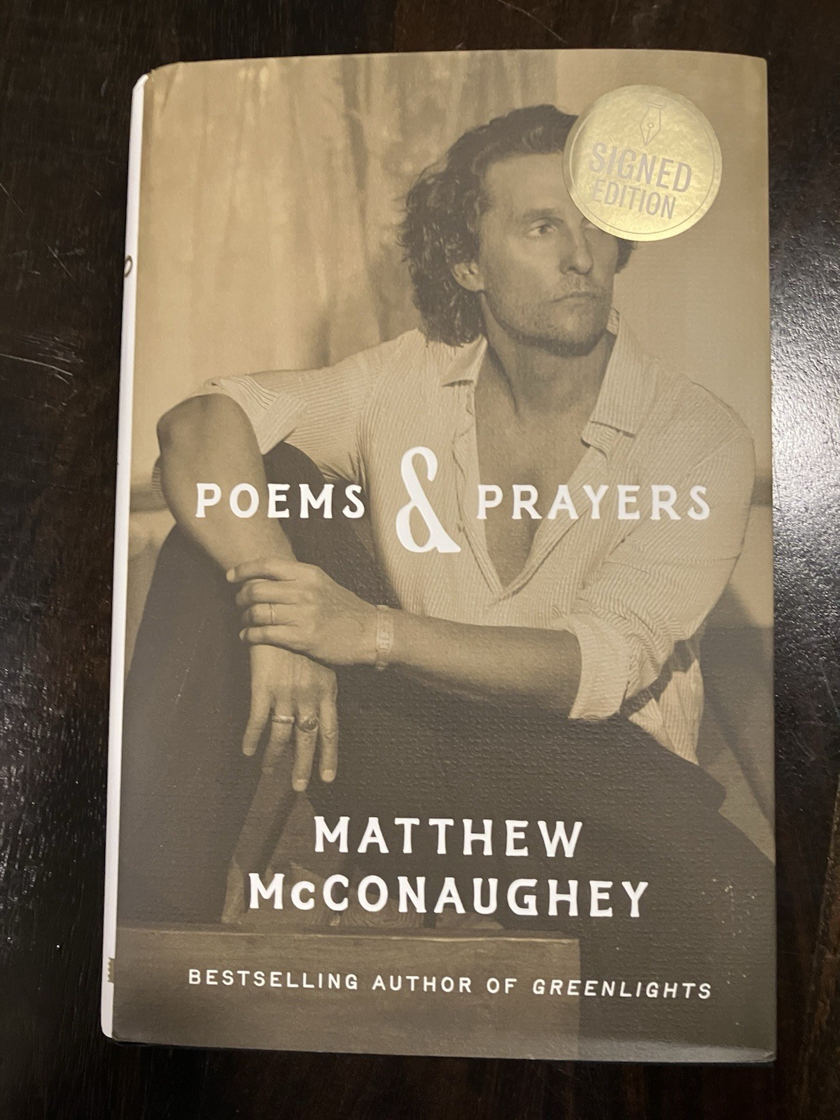 Matthew McConaughey SIGNED Poems & Prayers 2025 1st Ed 1st Printing HCDJ New