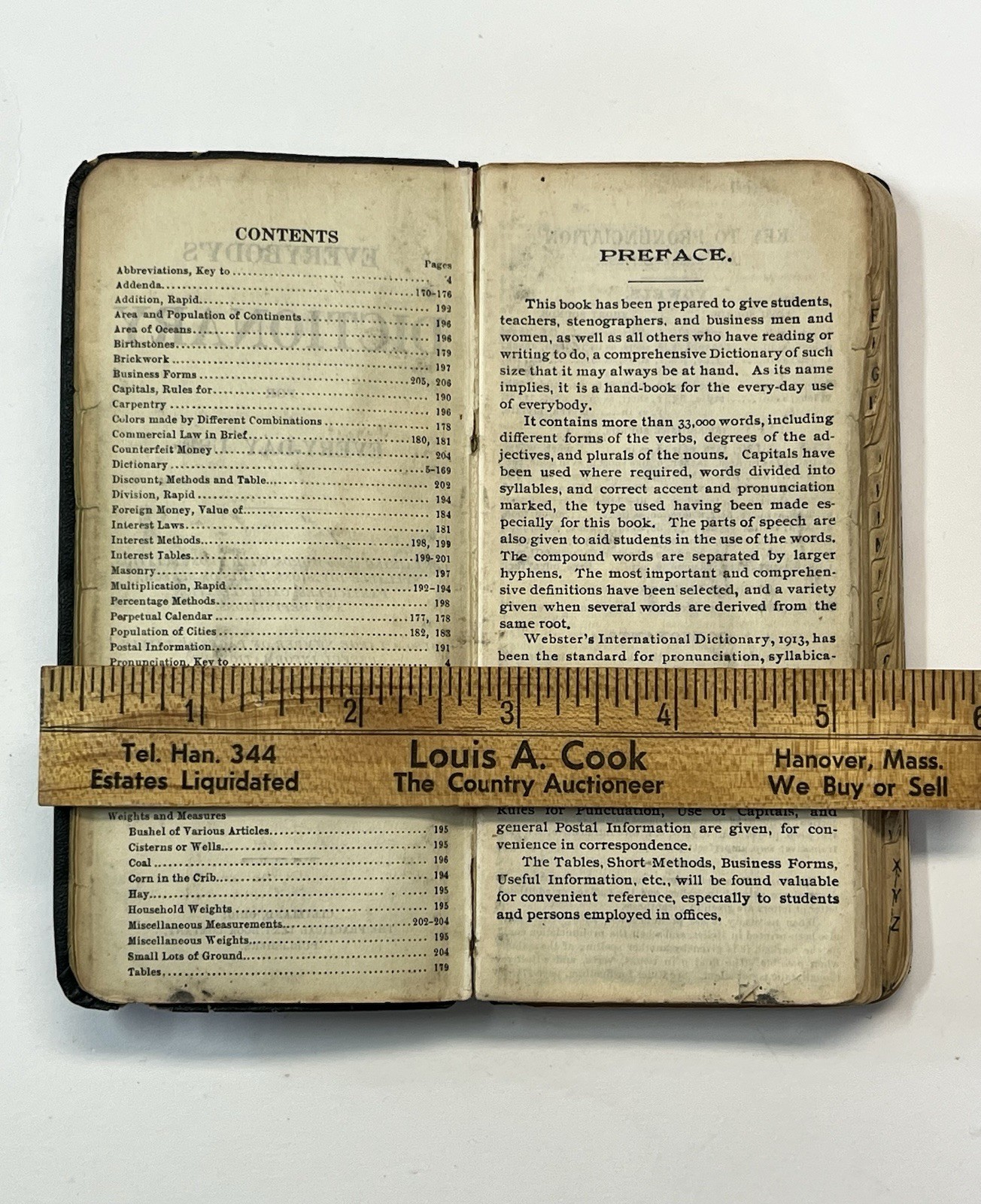 1914 Pocket Dictionary Grand Island Business College Nebraska w/Maps & More RARE