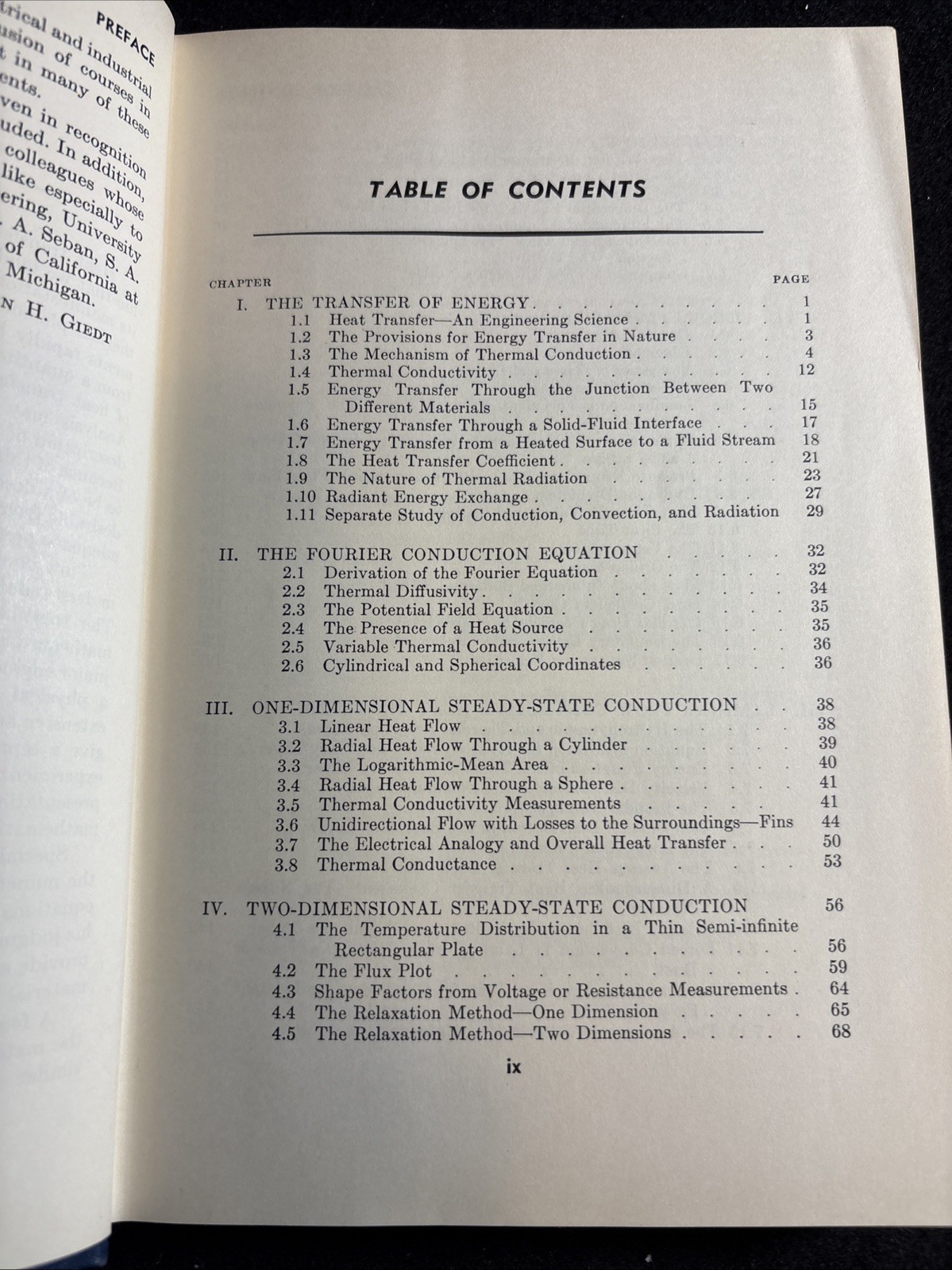 Principles of Engineering Heat Transfer by Warren H Giedt 1958 vintage