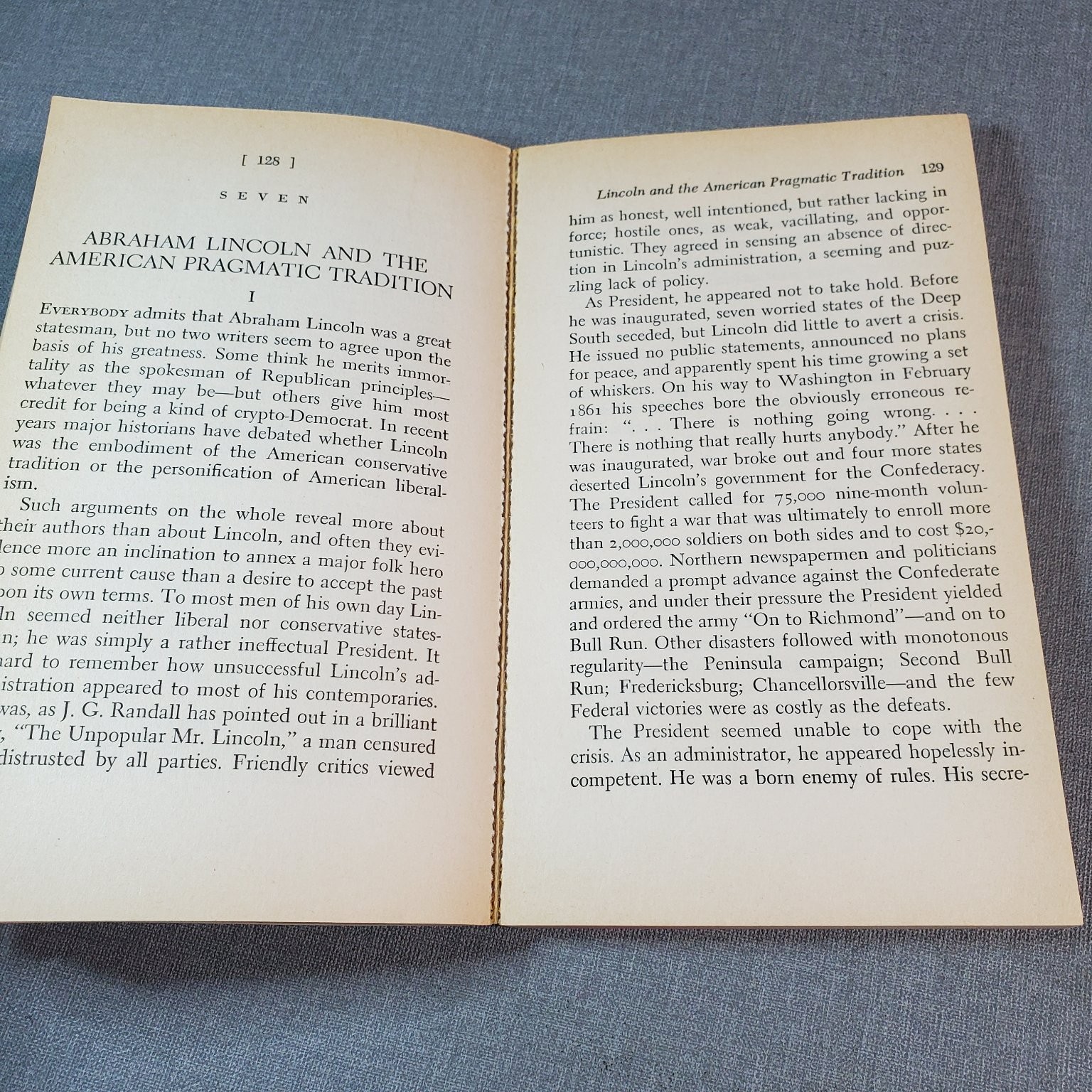 Lincoln Reconsidered David Donald 1956 Second Edition Enlarged Civil War Vintage