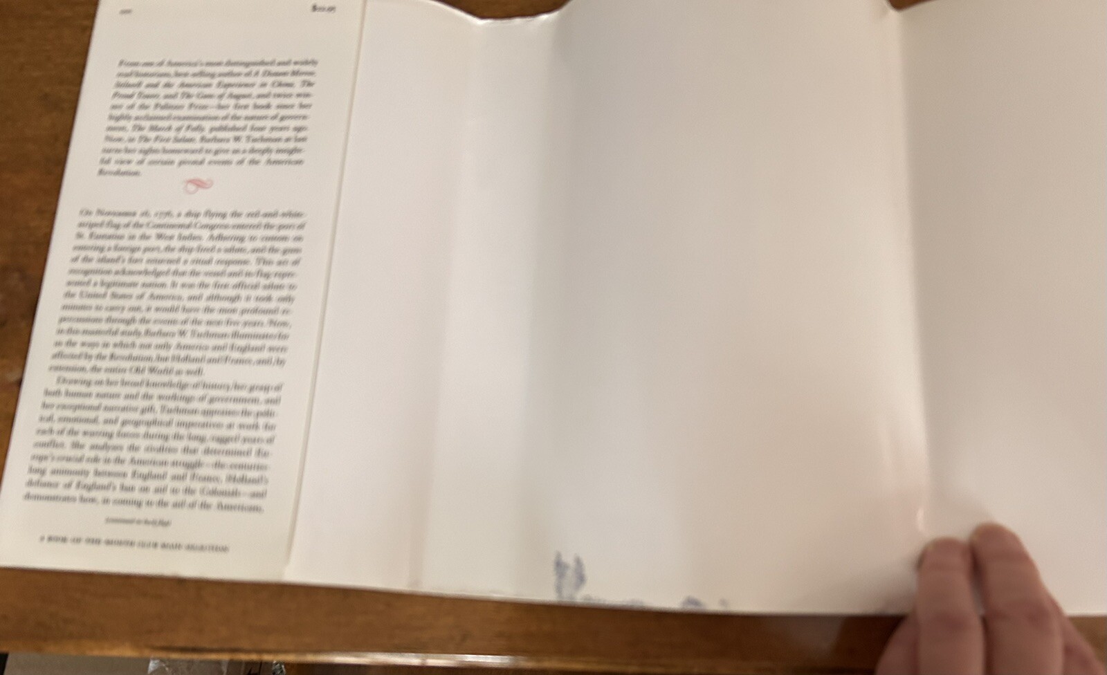 Barbara W. Tuchman The First Salute Stated First Edition 1988 Hardcover HC DJ
