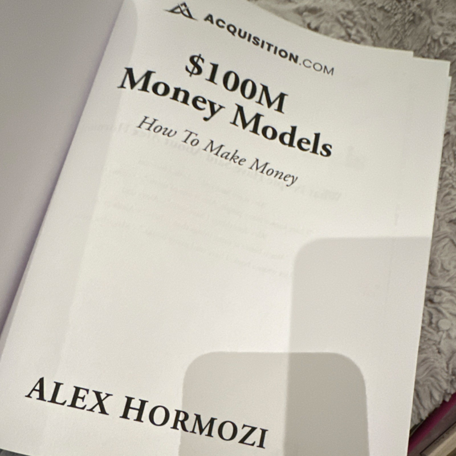 Alex Hormozi $100M Money Models Hardcover Business Money Nonfiction