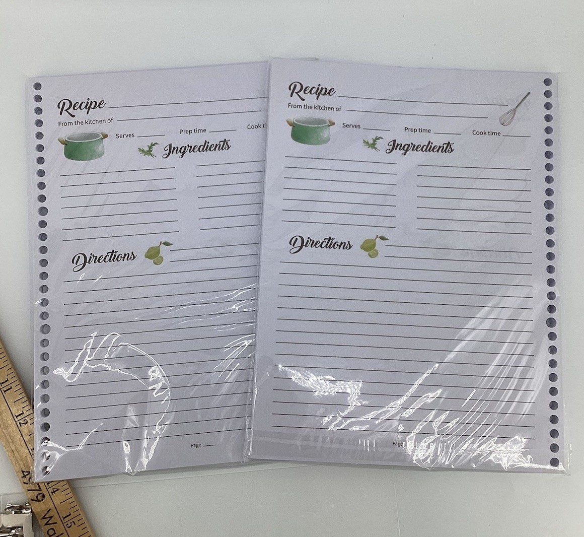 SOLIGT Blank Recipe Organizer Book Binder Double Sided Pages 240 Recipes W/Tabs