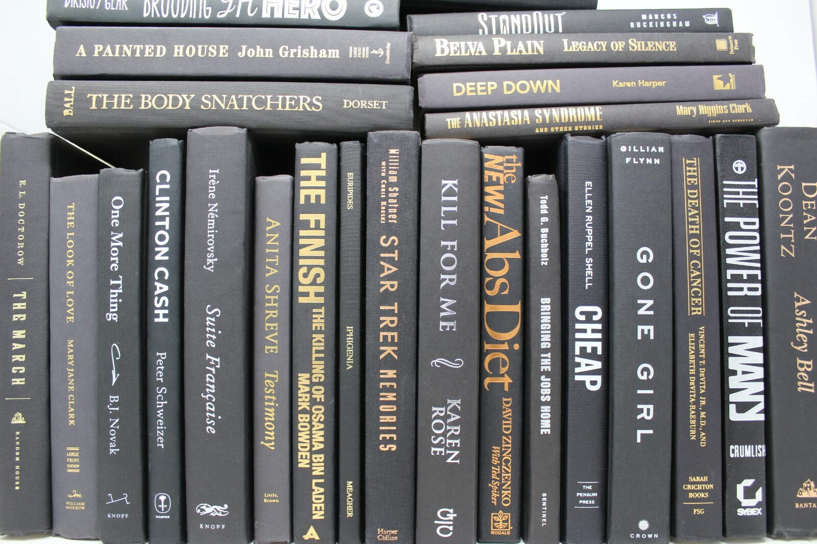 10 BLACK Hardcover Books for Decor, Staging, Props Gold Silver Copper Lettering
