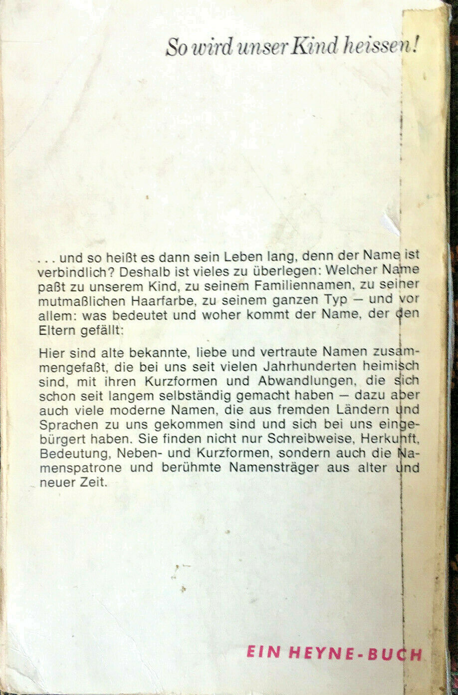 Vornamen für mein Kind