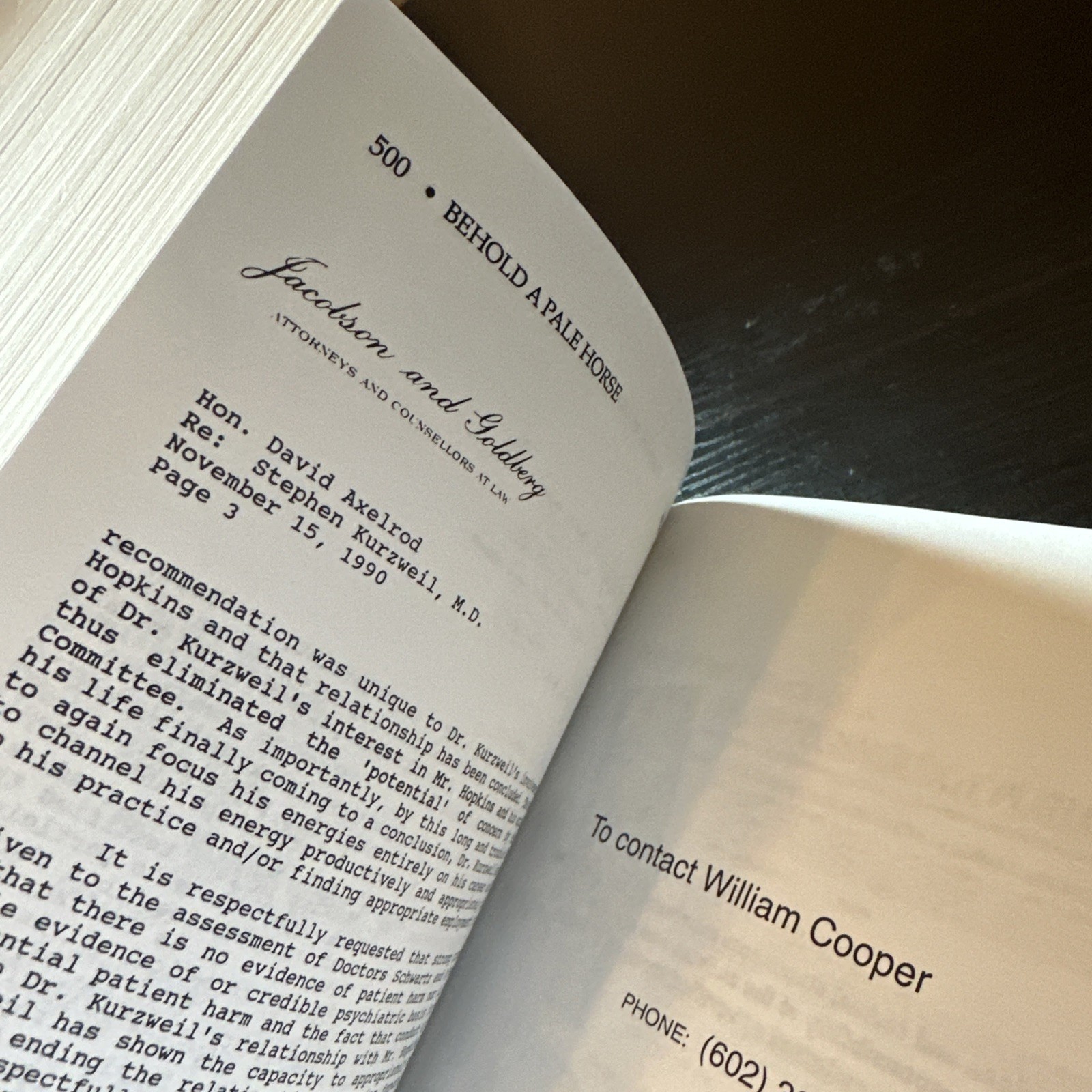 Behold a Pale Horse William Cooper Unrevised 1991 500p Protocols of Zion CFR NWO