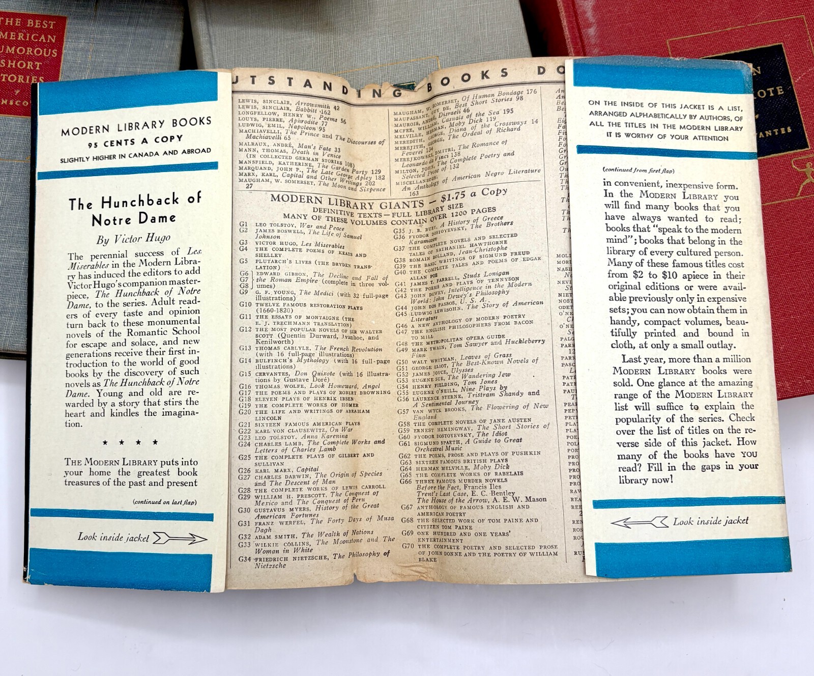 Five Vintage Modern Library Books, Published 1940s-50s