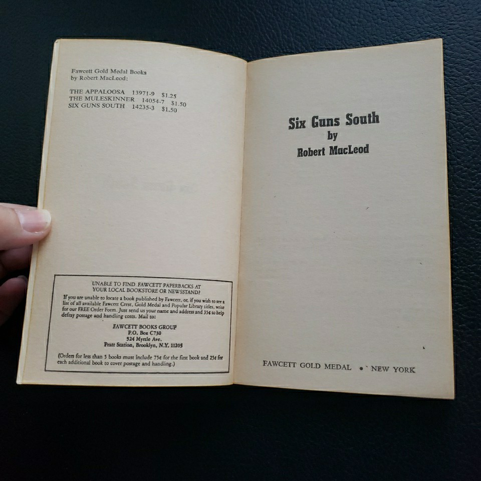 Six Guns South-pbk-Robert MacLeod-Fawcett-1972-western Action