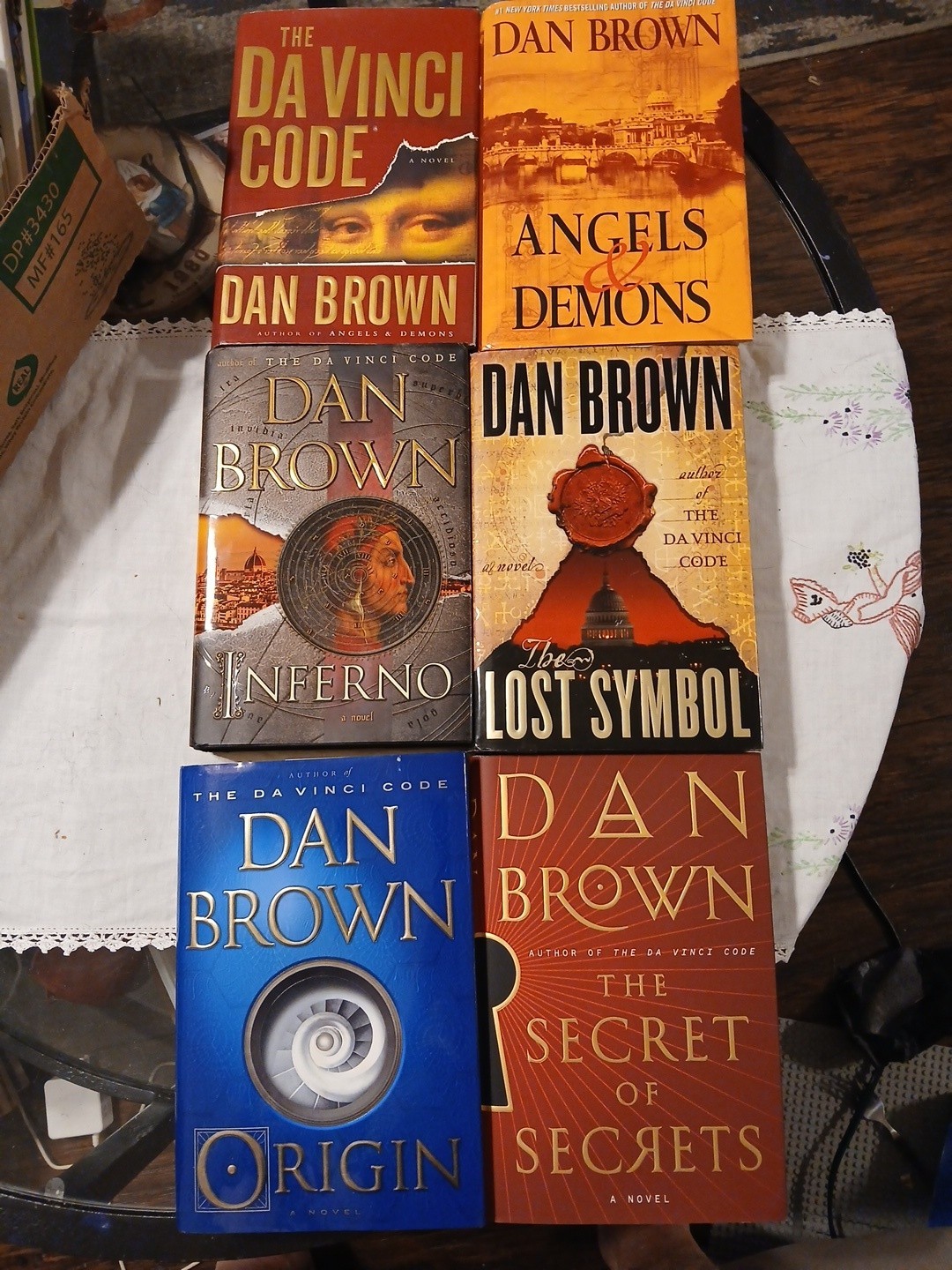 Dan Brown 6 Book Lot Hardcover Robert Langdon Series Set Volumes 1-6
