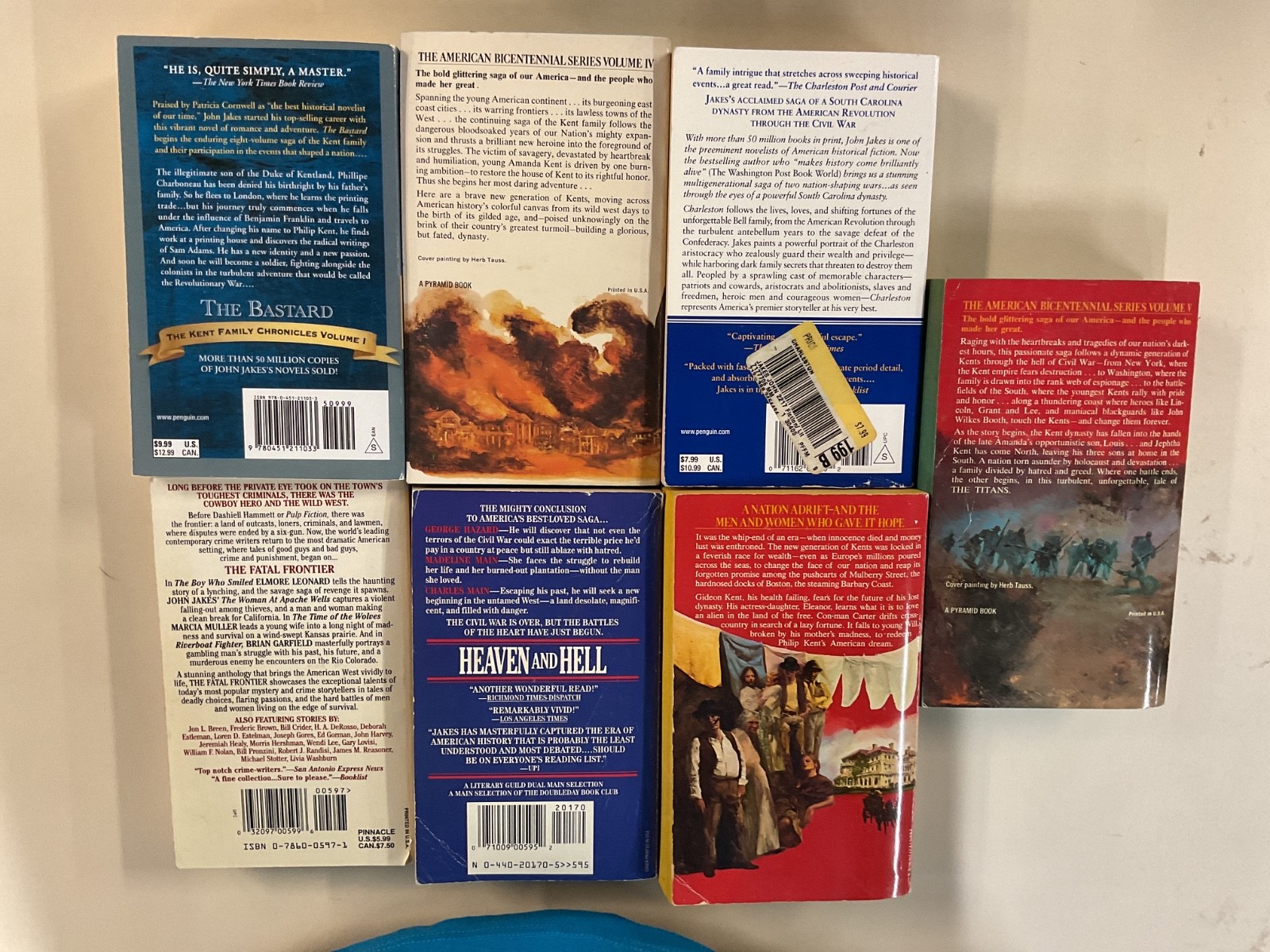 John Jakes PB lot of 15 Americans Bastard Charleston North and South Rebels