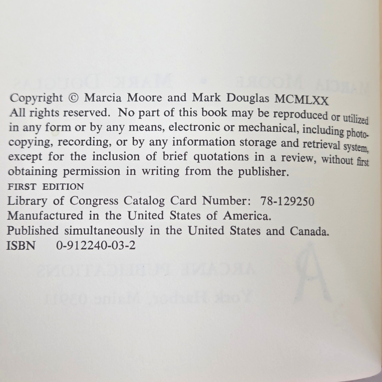 SIGNED Astrology in Action Marcia Moore Mark Douglas 1970 First Ed HCDJ Arcane