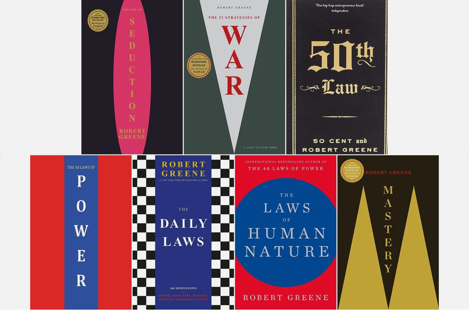 Robert Greene Complete 7 Books Collection Set (Power, Mastery NEW Paperbck 2022.