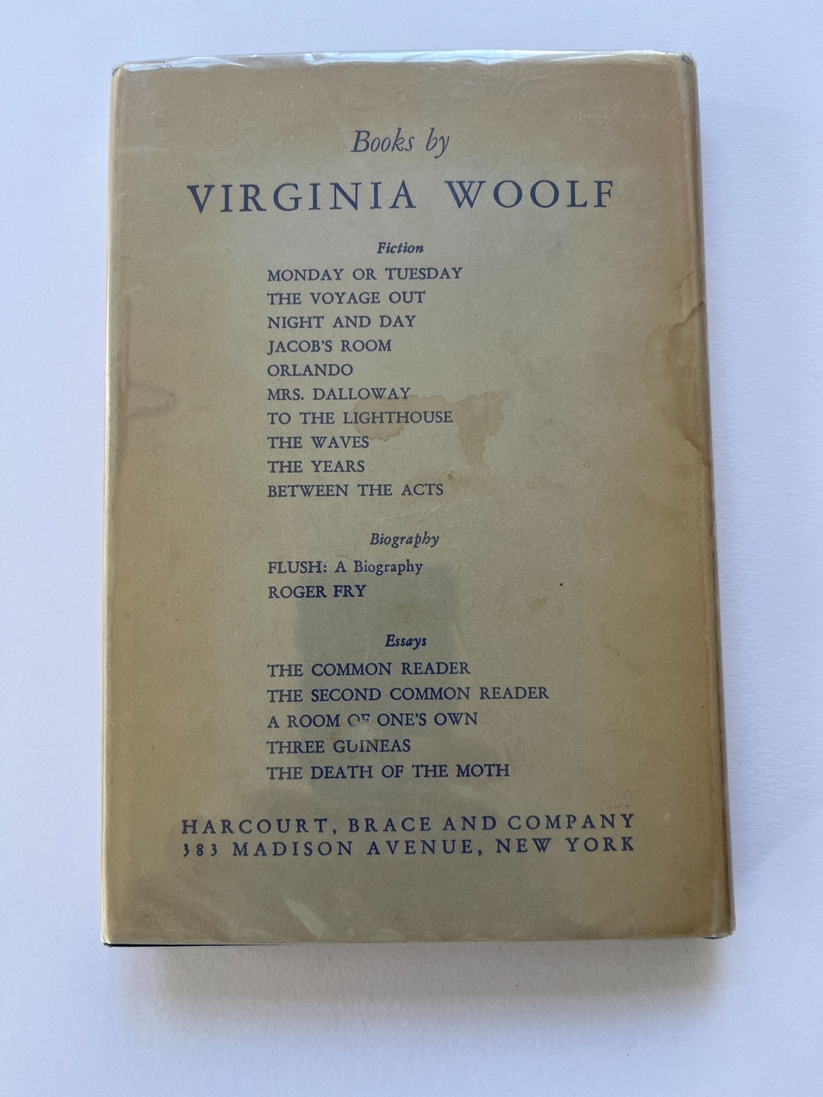 Virginia Woolf ~ A HAUNTED HOUSE And Other Short Stories ~ 1944 1st early print