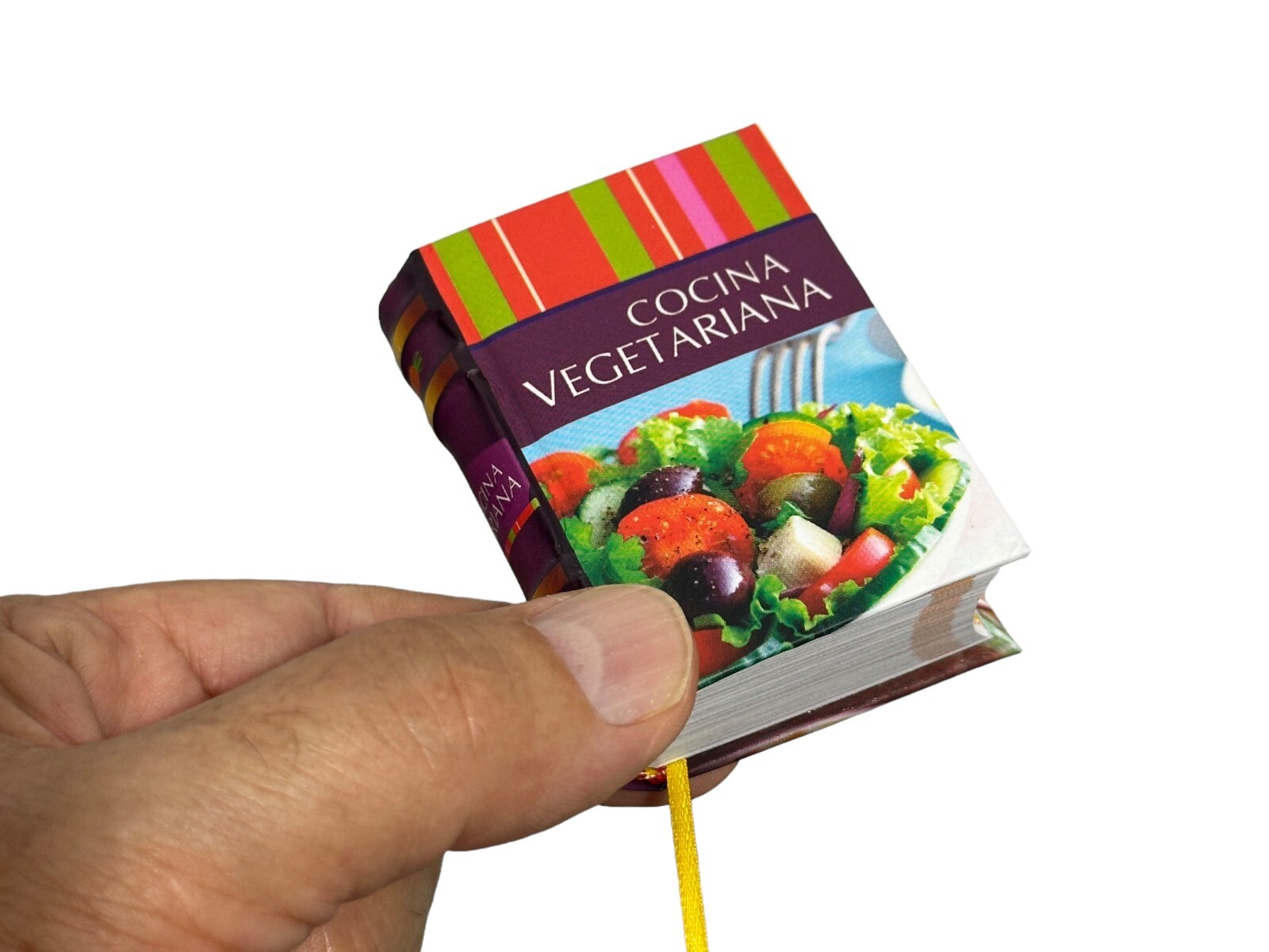 Miniature book “Cocina Vegetariana” more than 80 recipes 320 pages color photos