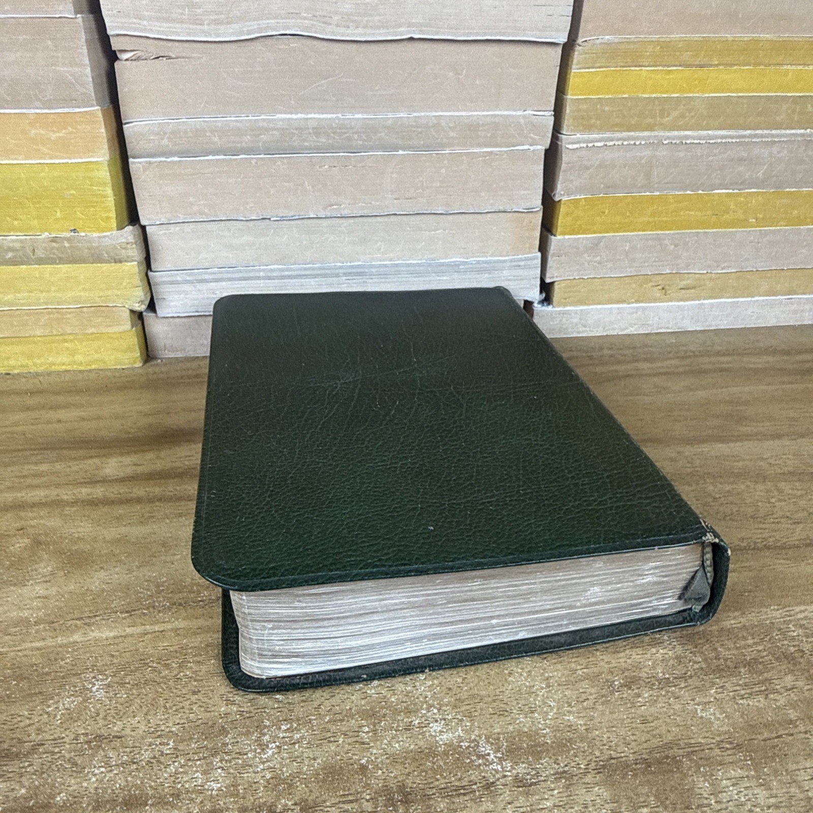 Living Bible Paraphrased Cowhide Leather Second Printing Tyndale Cowhide Green