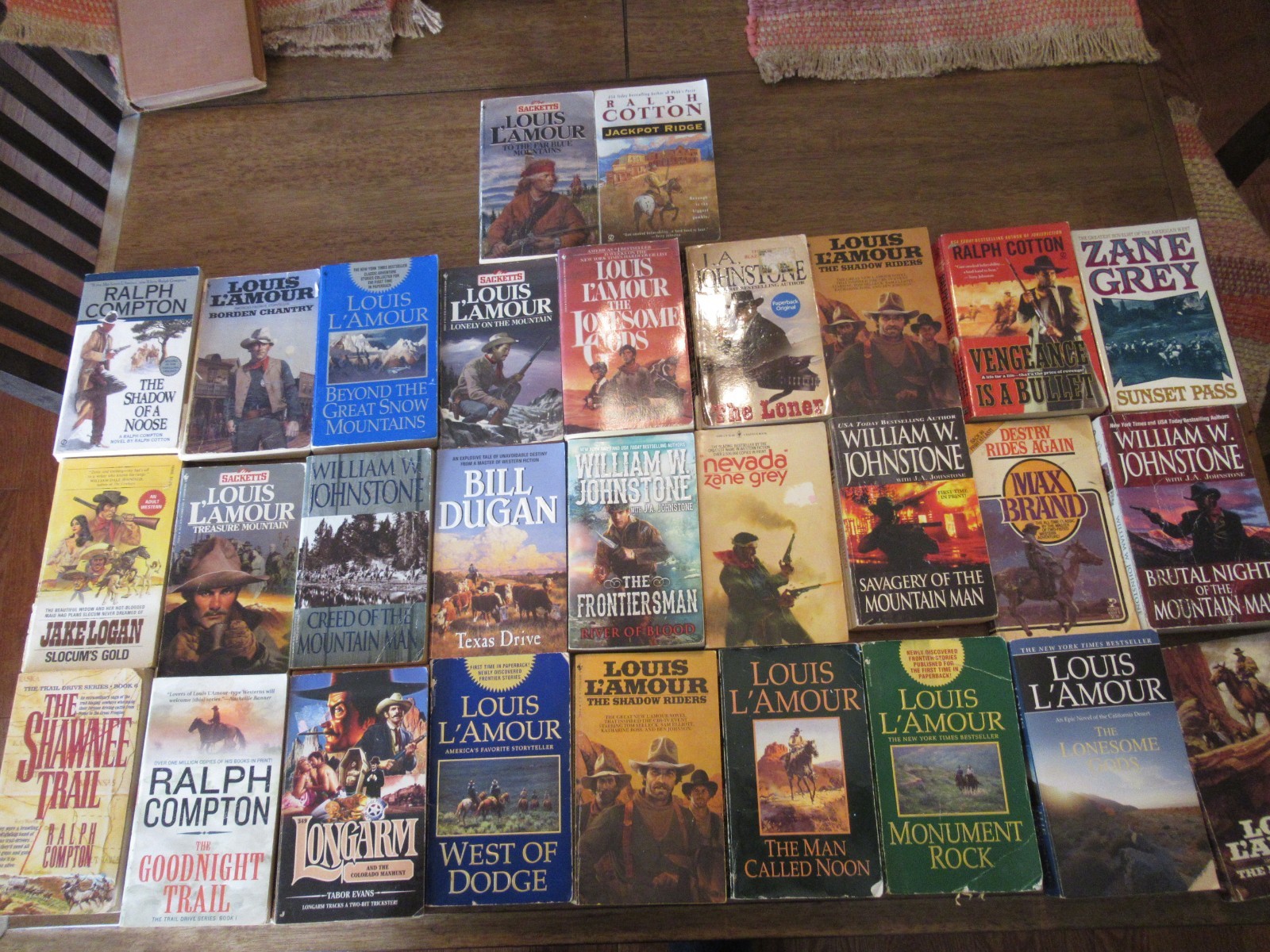 Old Western Paperback Books Lot of 29 Lamour Compton Johnstone etc Some Vintage