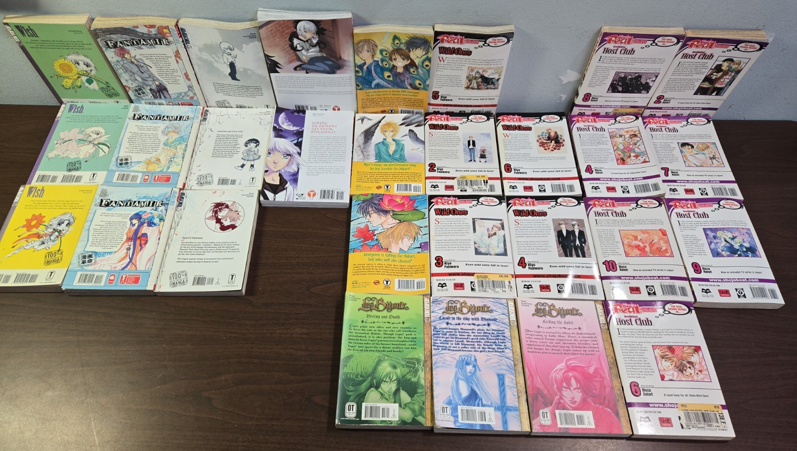Huge Variety Manga Lot of 69 Books Host Club, Wild Ones, Fantamir, DN Angel