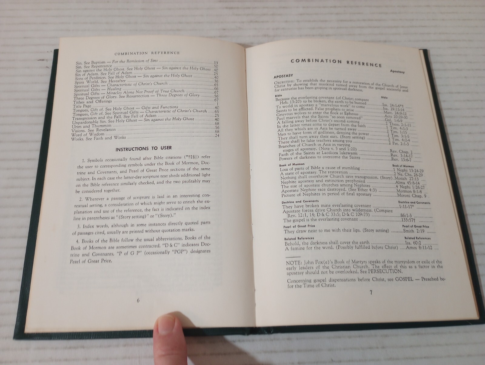Combination Reference By Eldin Ricks Revised Edition 1961 LDS Mormon