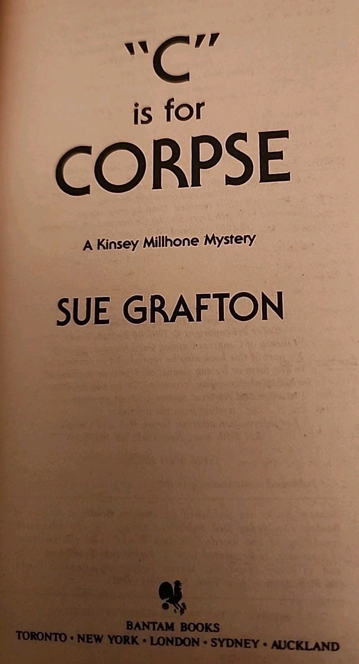 C Is for Corpse by Sue Grafton (1991, Tr Pbk, Vintage)