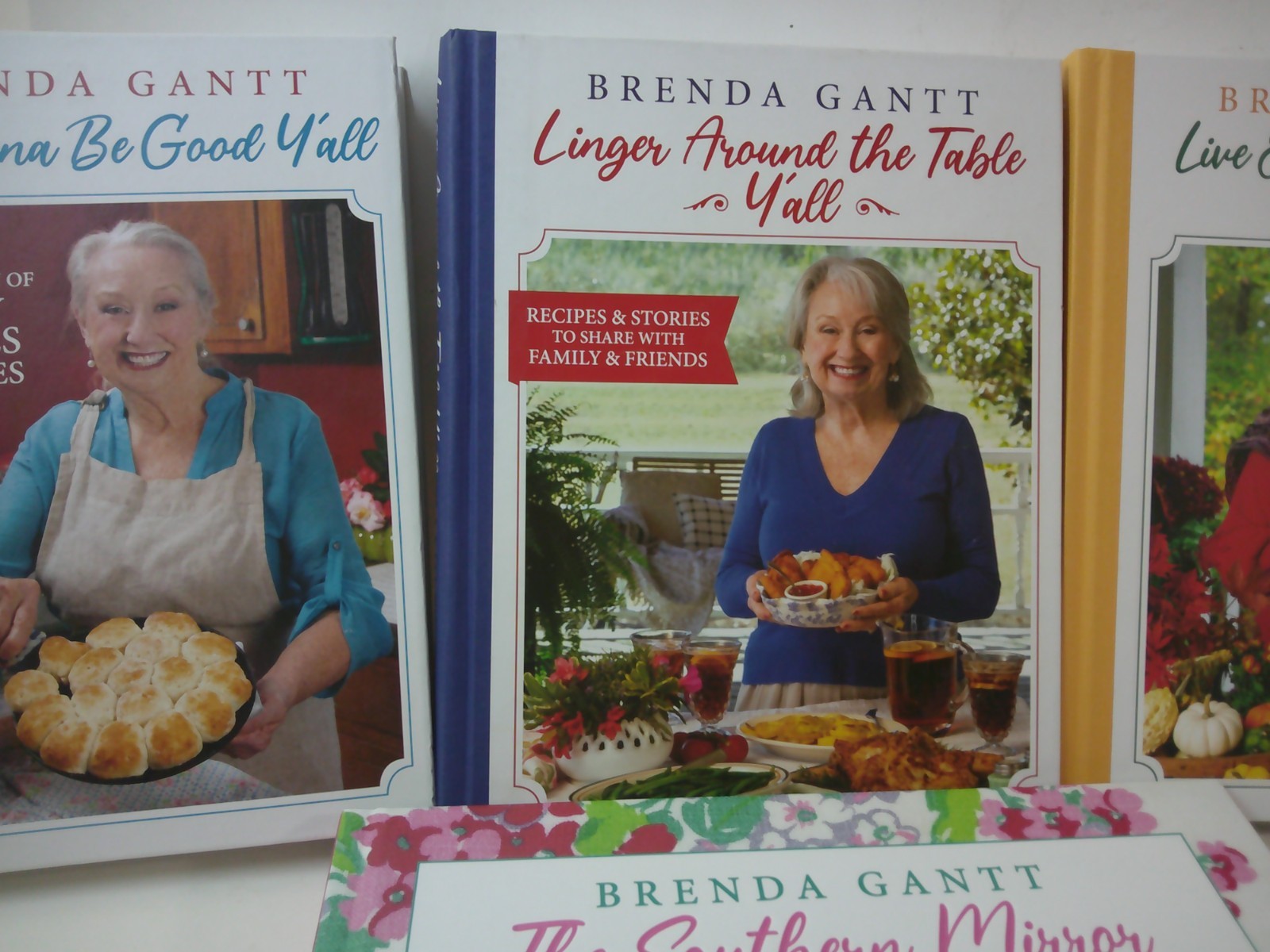 BRENDA GANTT ALL 3 COMPLETE COOKBOOKS + SOUTHERN MIRROR, ALL STILL IN BOX