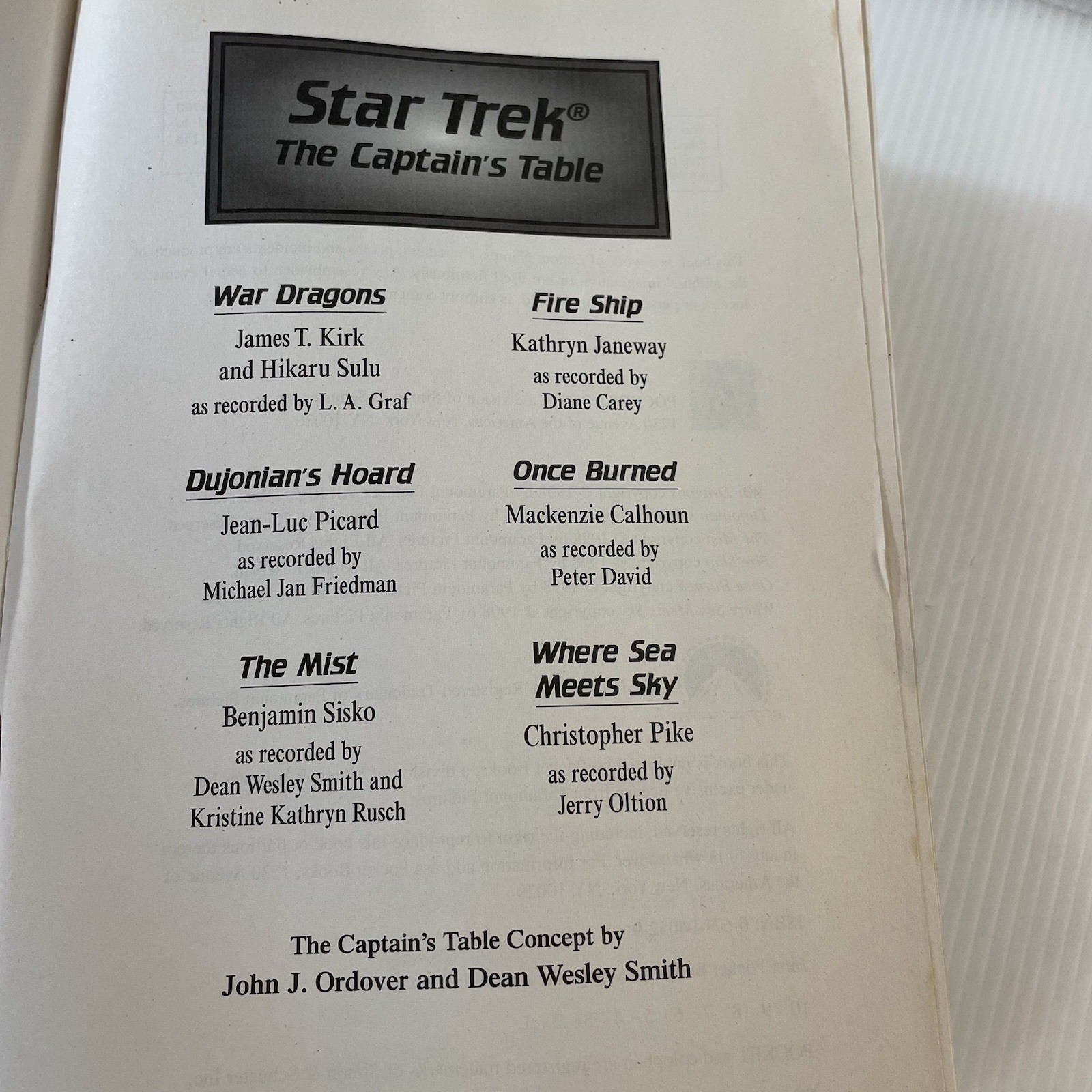 Star Trek: Captain’s Table Omnibus: Books 1-6 by Various Authors (2000, PB)