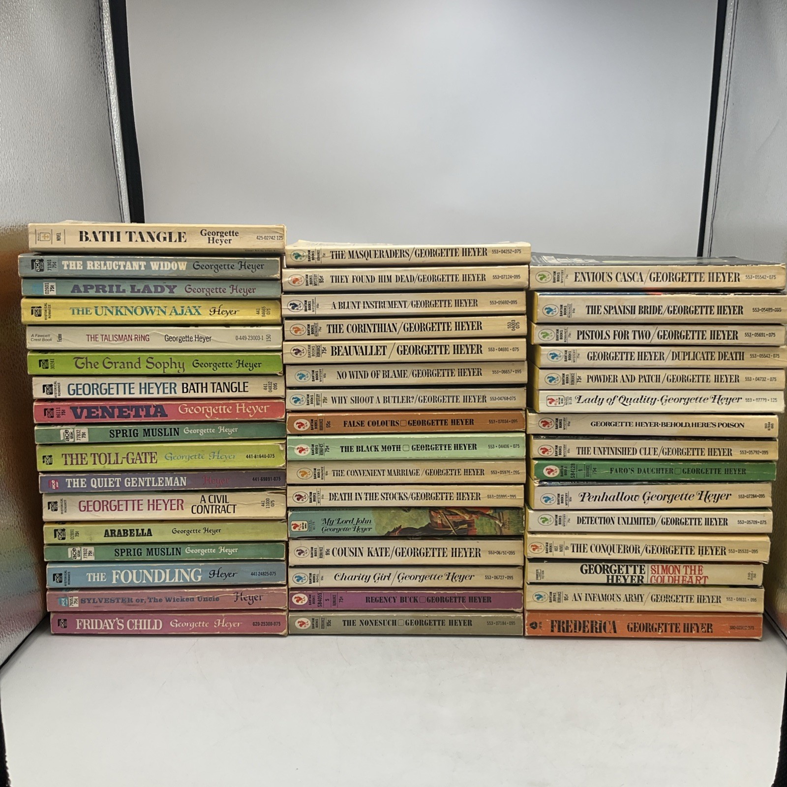 Georgette Heyer Lot 48 Mixed- Romance, Historical, Mystery 48 Vintage Paperbacks