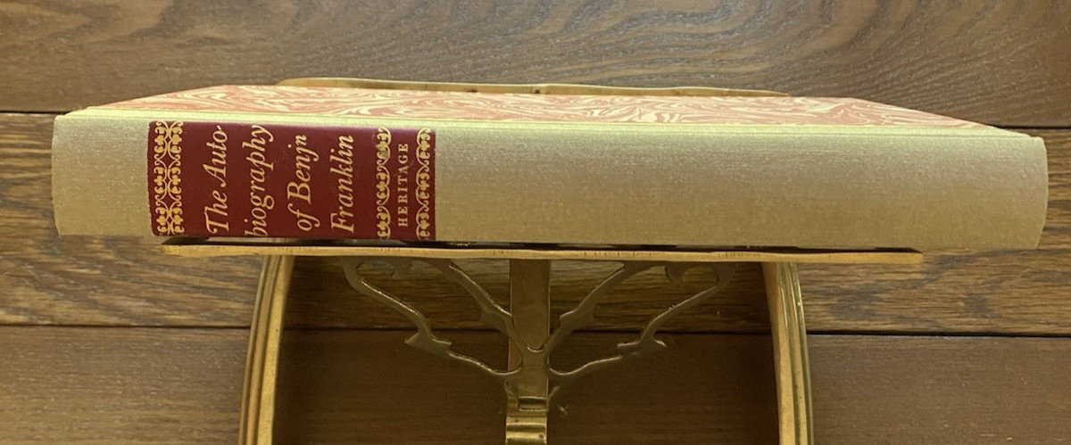 Autobiography of Benjamin Franklin 1951 from Manuscripts HC SC Sandglass Heritag