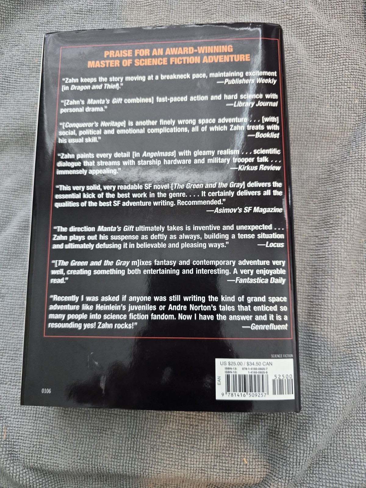 Blackcollar Timothy Zahn HC DJ 1st Printing 2006 Barn Complete Trilogy Hardcover
