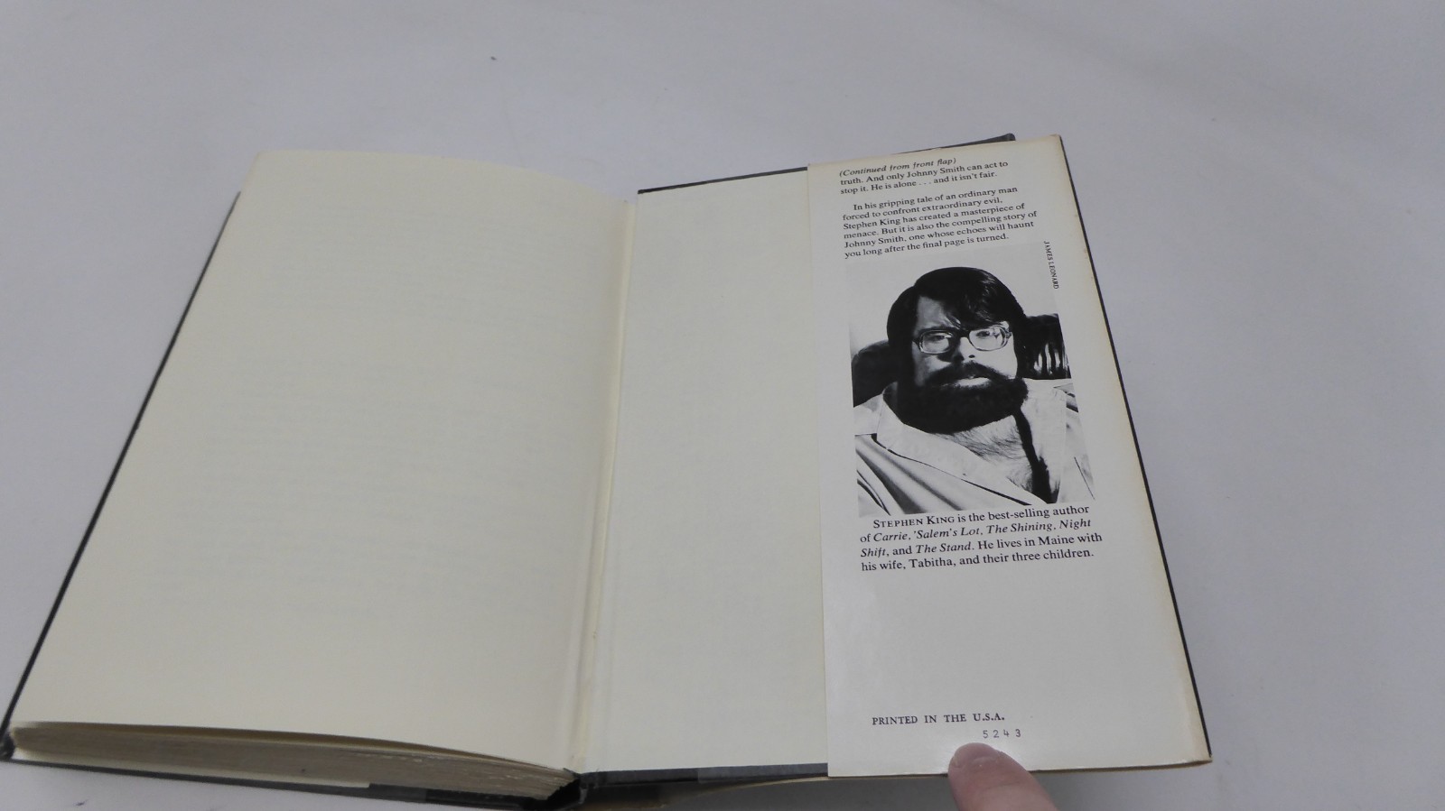 The Dead Zone by Stephen King (1979, Hardcover, Book Club Edition)