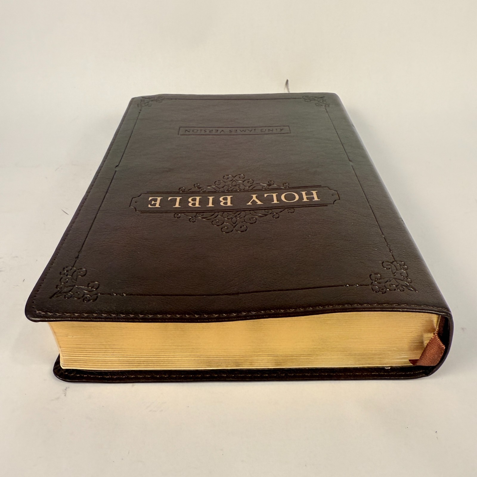 Holy Bible King James Version Religion Spiritual Faux Leather Bound Book
