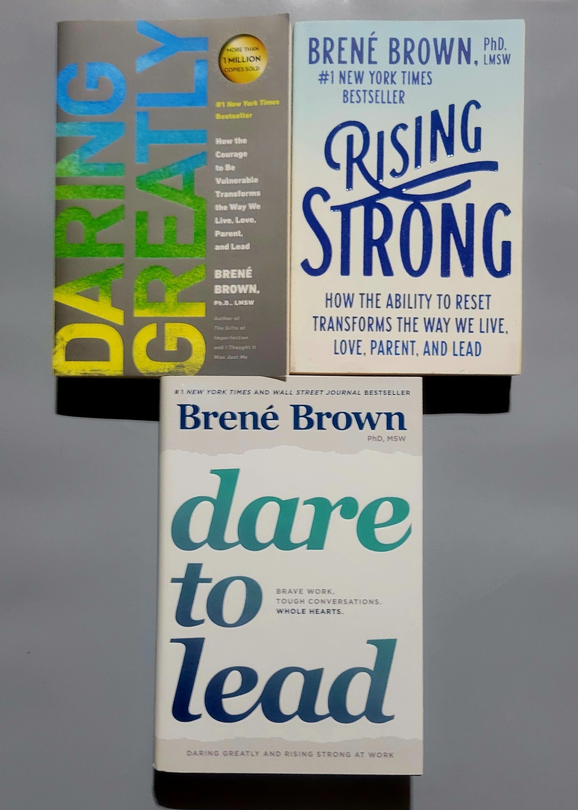 Dare to Lead, Daring Greatly, Rising Strong 3 Bk Set – Brene Brown – PB/HC – VG
