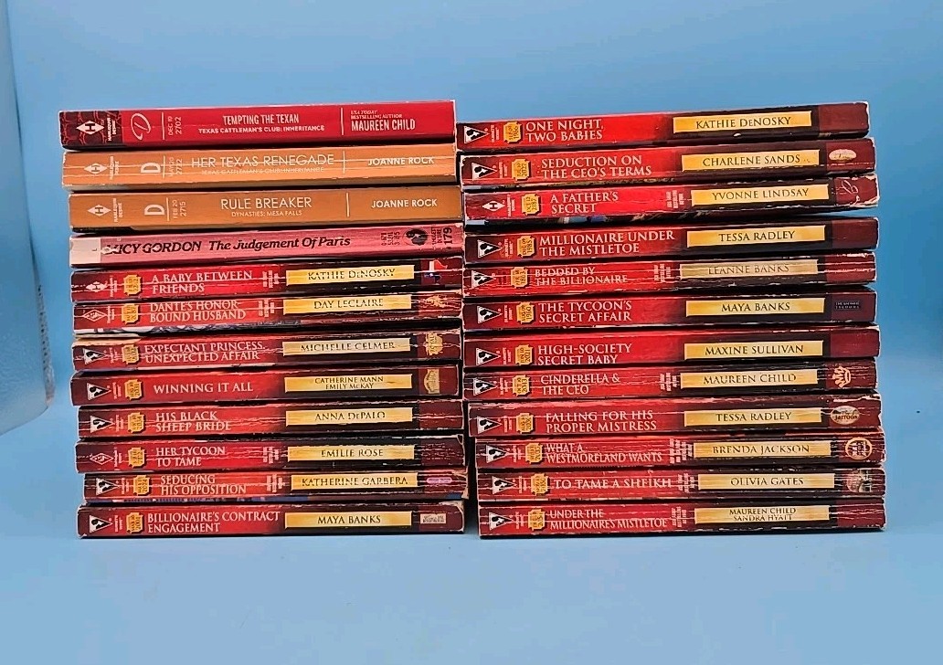 Harlequin Desire Romance Book Lot of 26 by Various Authors 2010s Paperback Novel